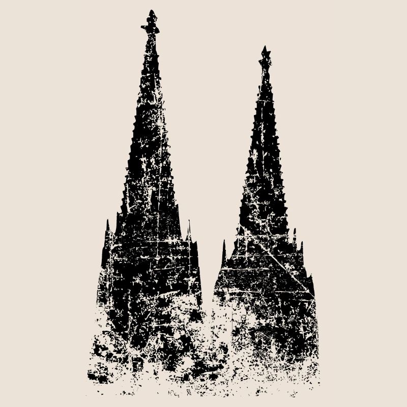 Kölner Dom aus Köln (Vintage/Schwarz)