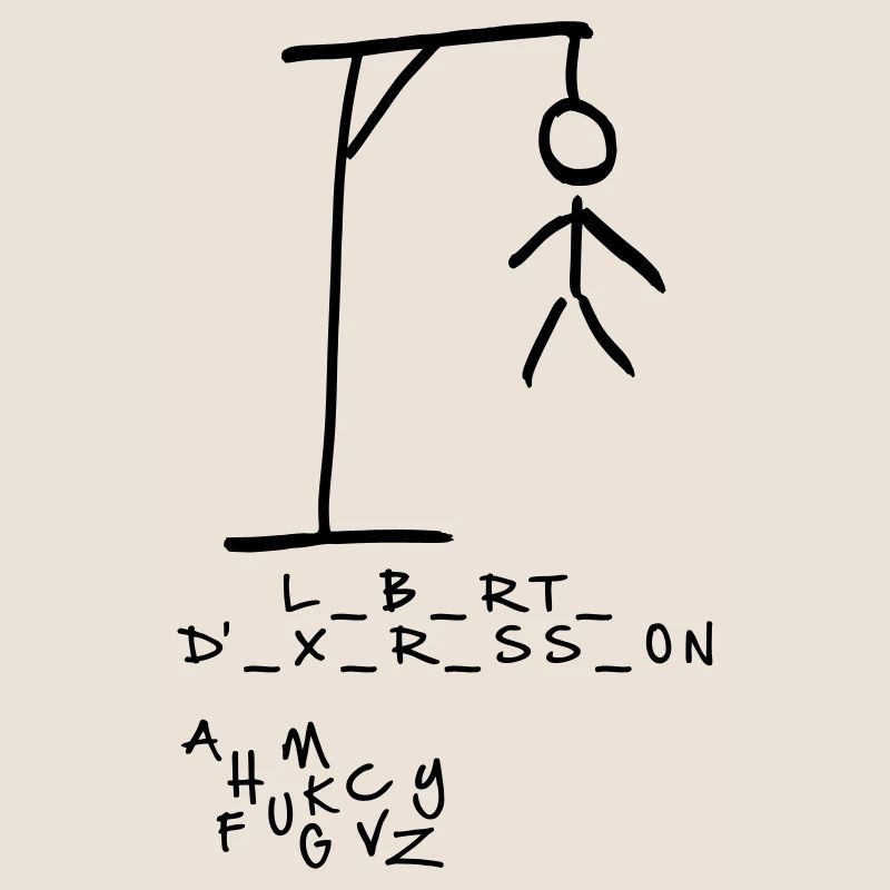 Pendu - Liberté d'expression