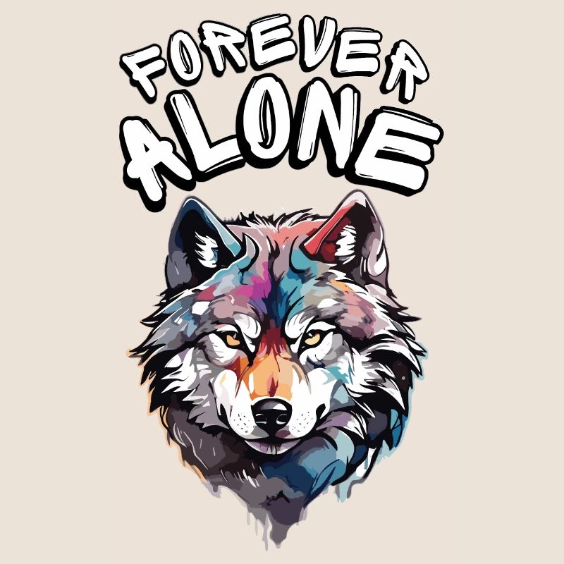A colourful wolf portrait with a message