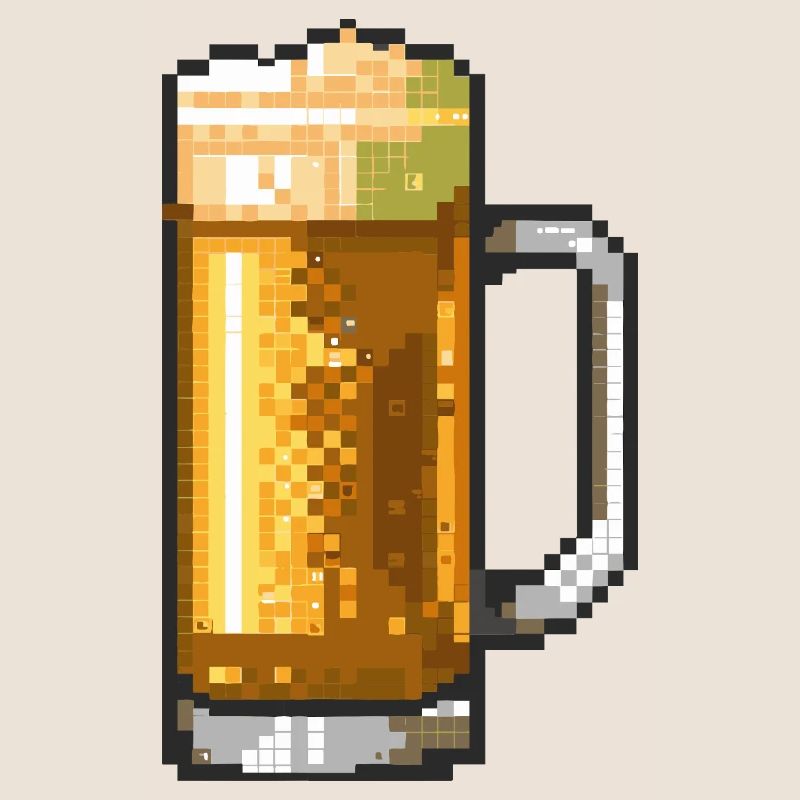 Chope de bière Pixel Art