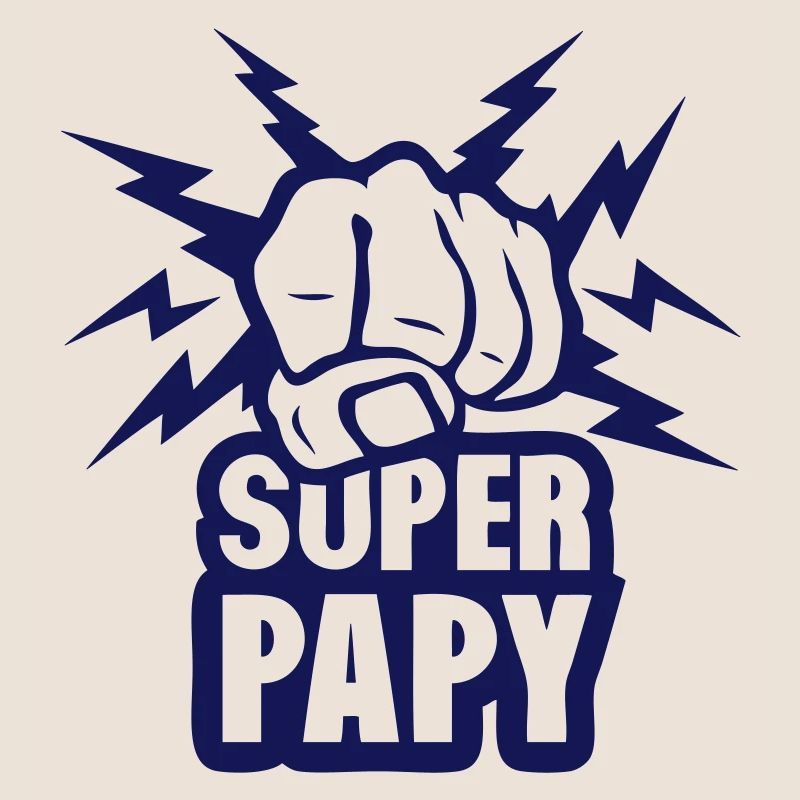 super papy poing fermer force eclair