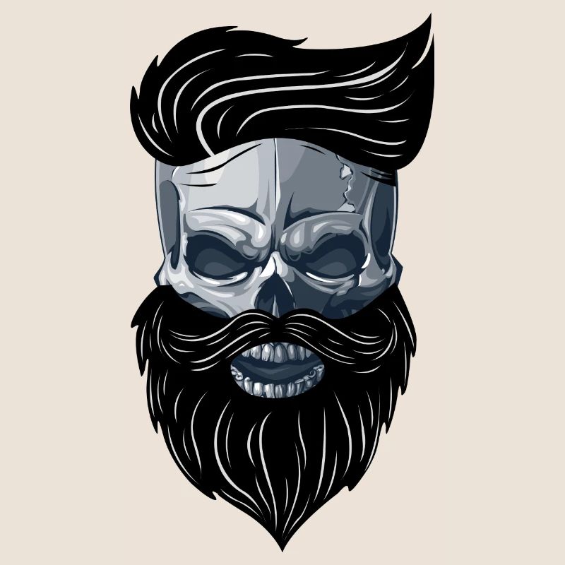 Beardy Beard Bart Man Skull Geschenkidee