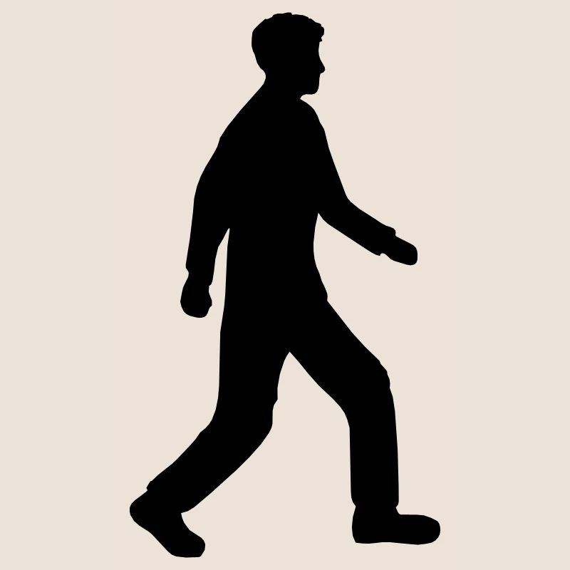 Gehender Mann Silhouette