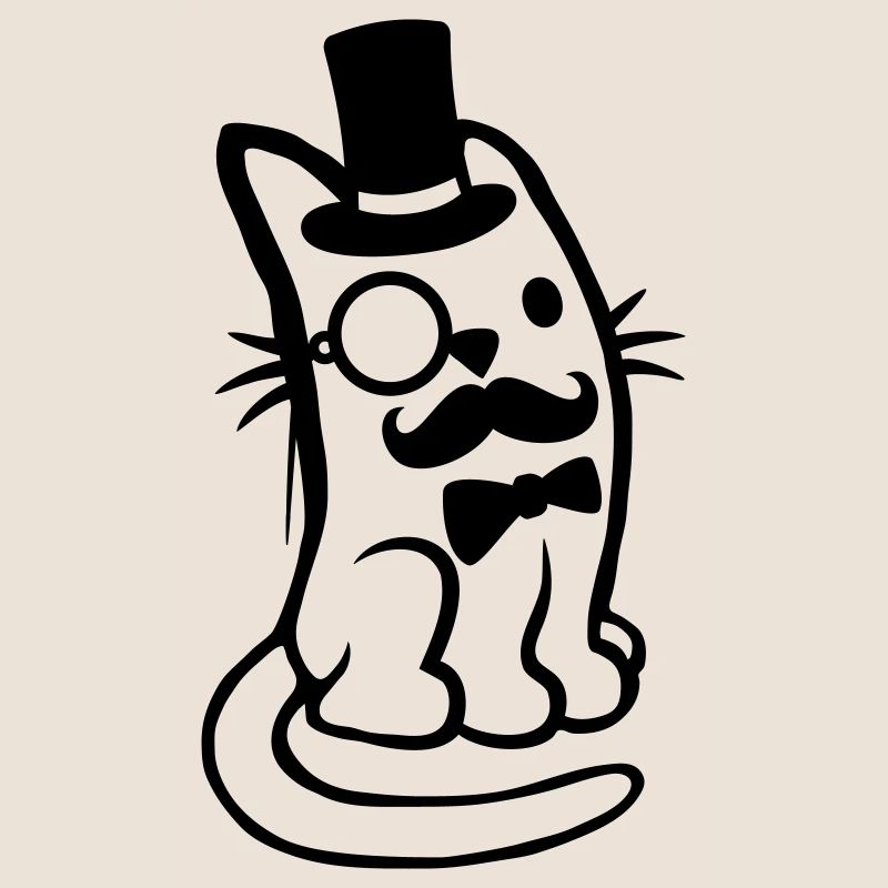 Herr Katze Bart Mann