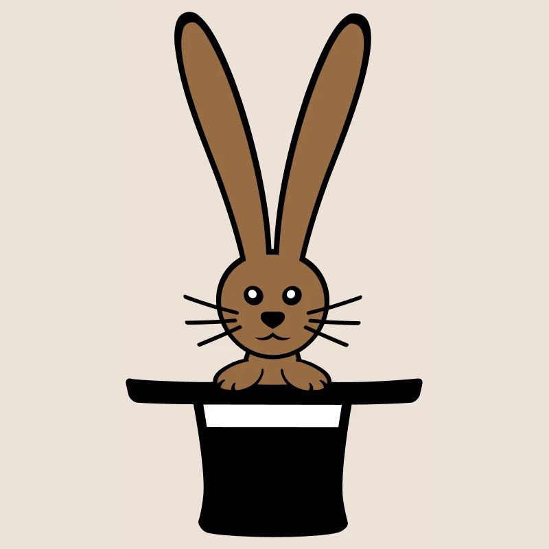 Lapin Chapeau Haut de forme Sorcier Lapin Sorcier Mignon