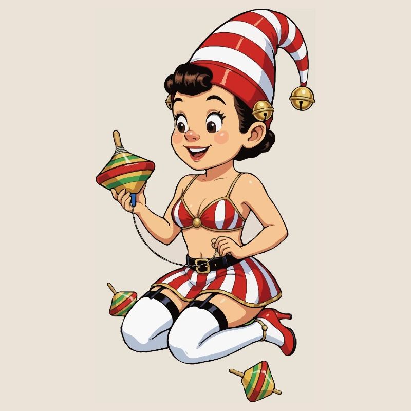 Leprechaun-Mädchen mit Kreisel