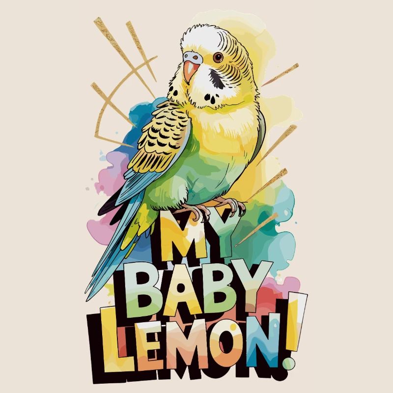 Mon bébé perruche citron qui dit perruche colorée