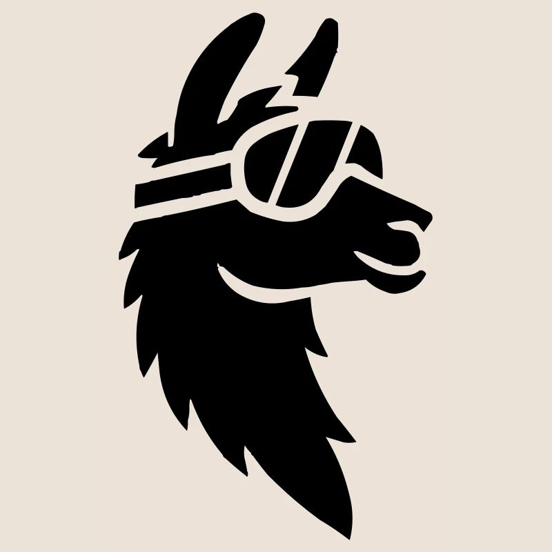 Llama with ski goggles