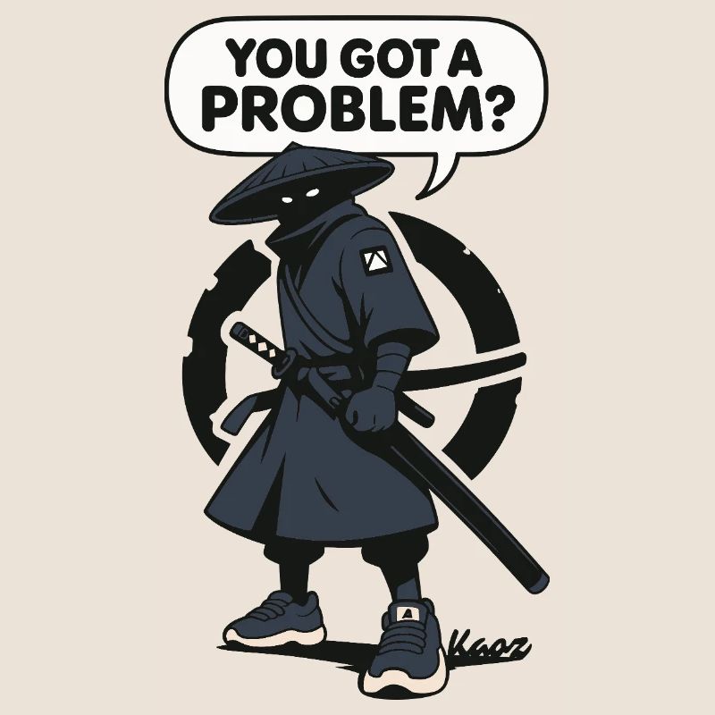 Shadow ninja with saying