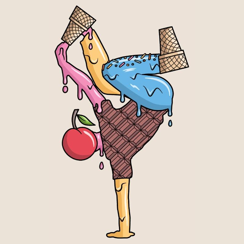 Breakdance Eiscreme Tanz Breakdancer Breakdancing