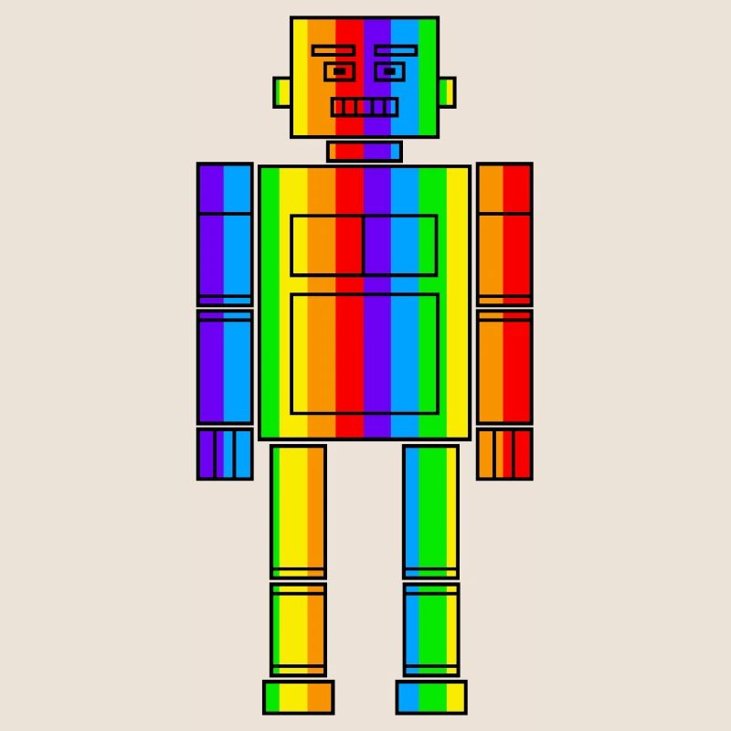 Regenbogen Roboter
