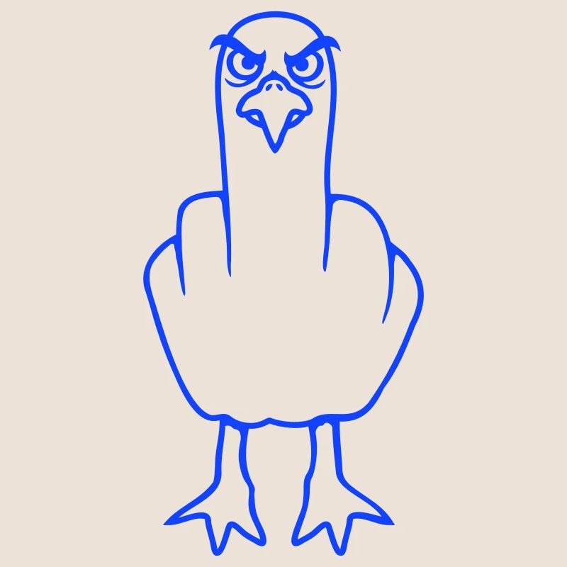 Möwe Mittelfinger Beleidigung Stinkefinger frech