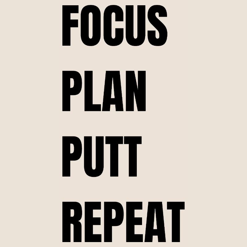 Répétition du putt du plan Focus Golf