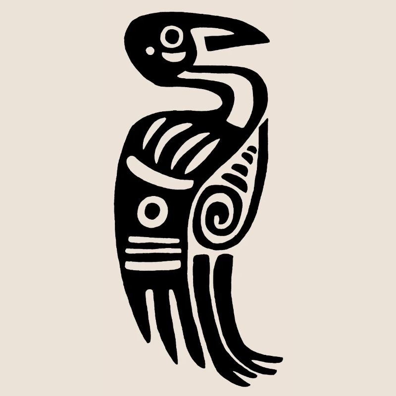 Schwarzer Stammesvogel
