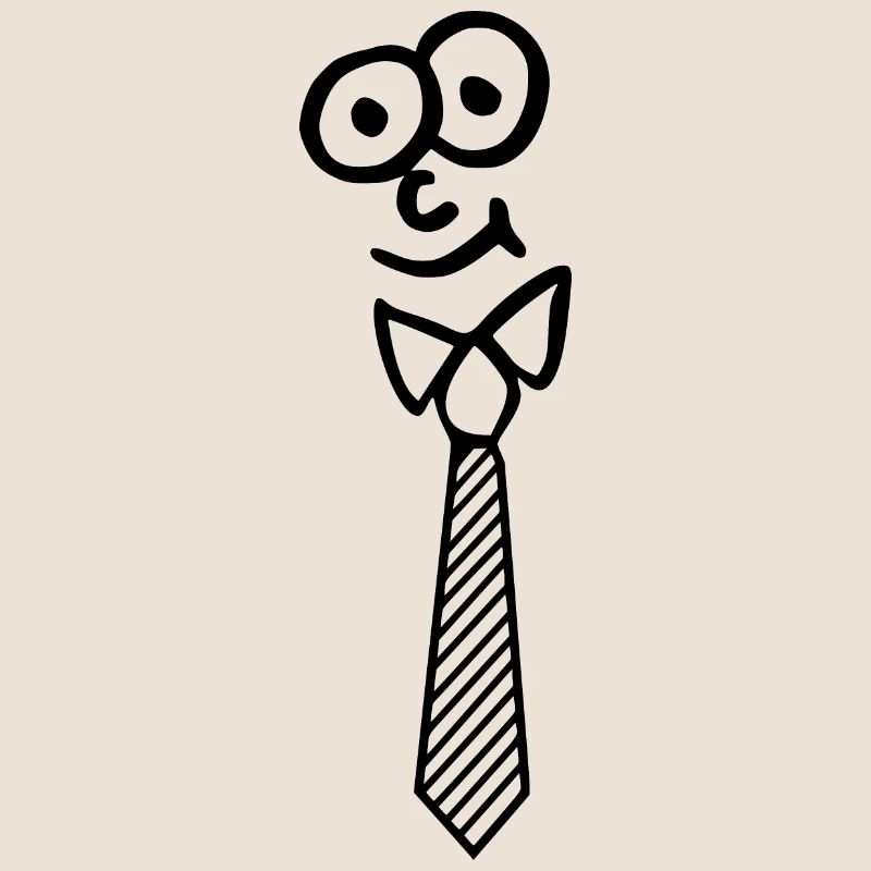 Face with tie dashed funny