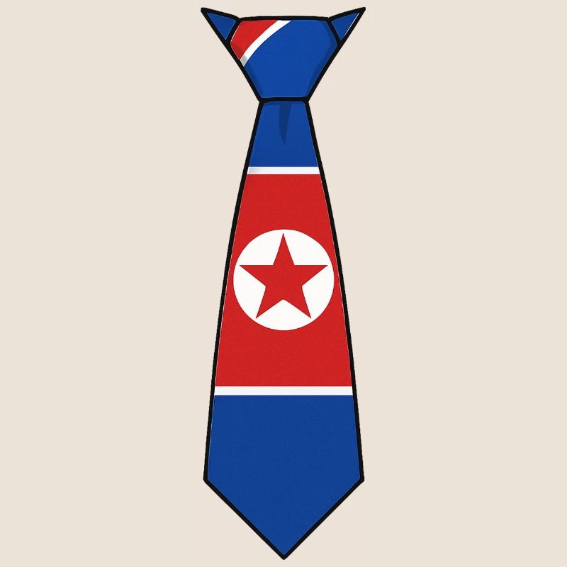 Cravate Corée du Nord – Conception du drapeau