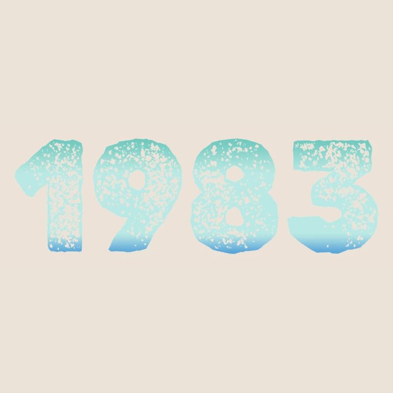 1983 Grunge Gradient Digits