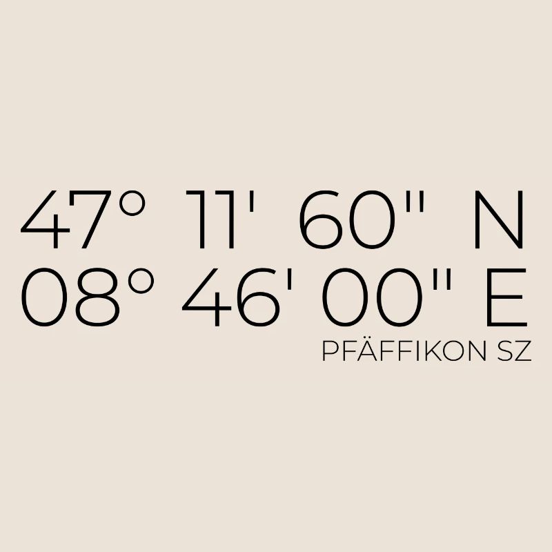 Coordinates Pfäffikon SZ Zurich