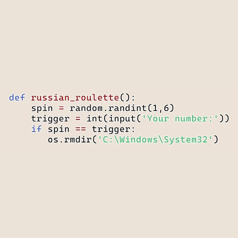 Python Russisches Roulette