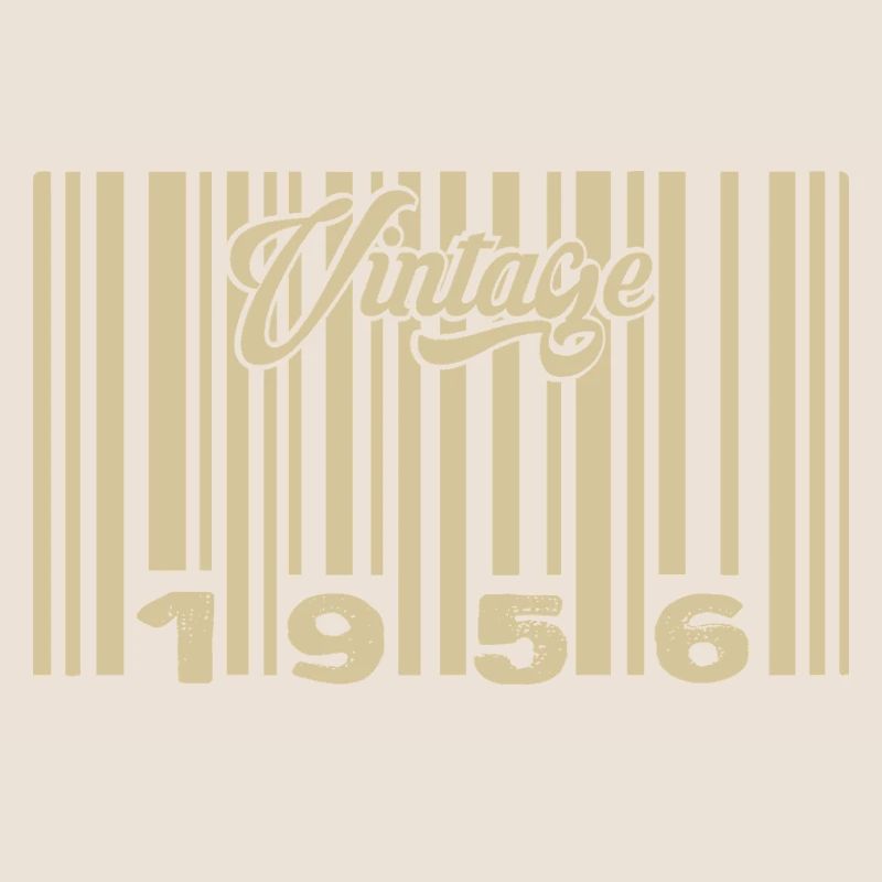 Vintage 1956 Barcode 1956: Year 2025.