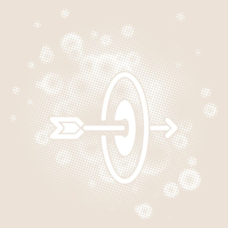 Flèche avec arrière-plan de points