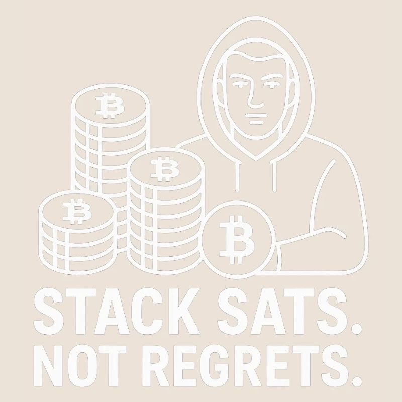 Conception de sweat à capuche Bitcoin – Stack Sats. Pas de regrets.