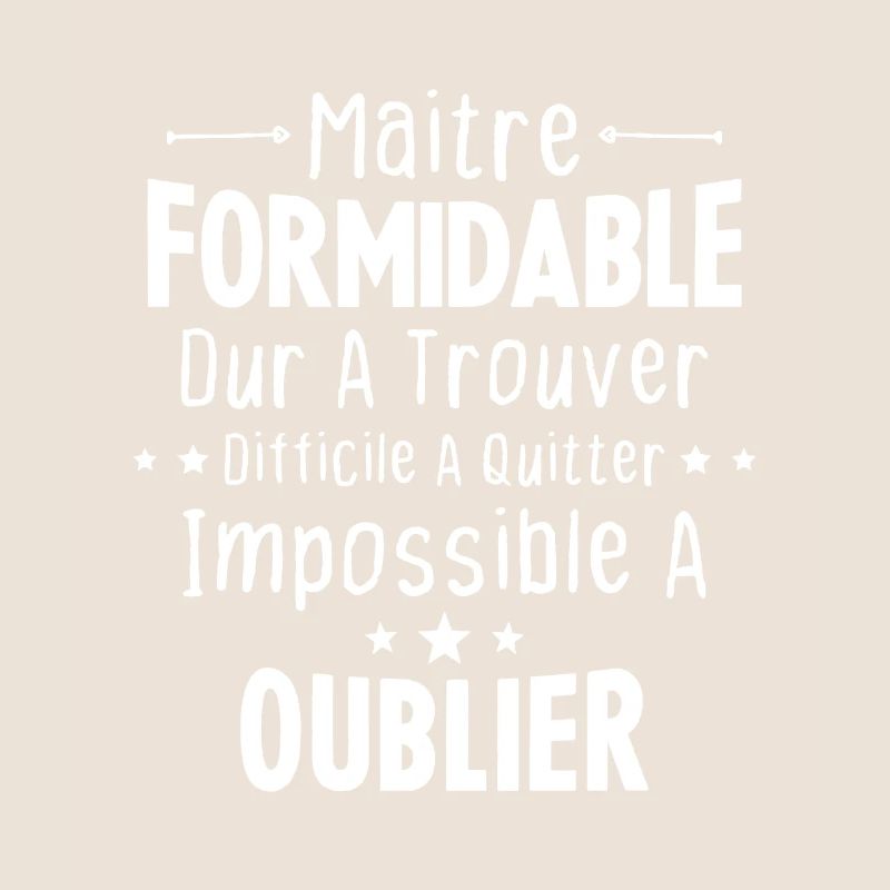Maître Formidable Idée Cadeau Maître D'école