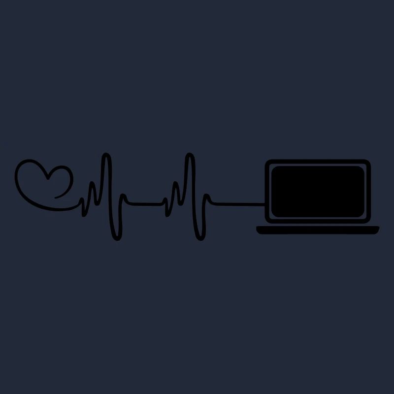 ordinateur portable coeur pulsé pc programmeur