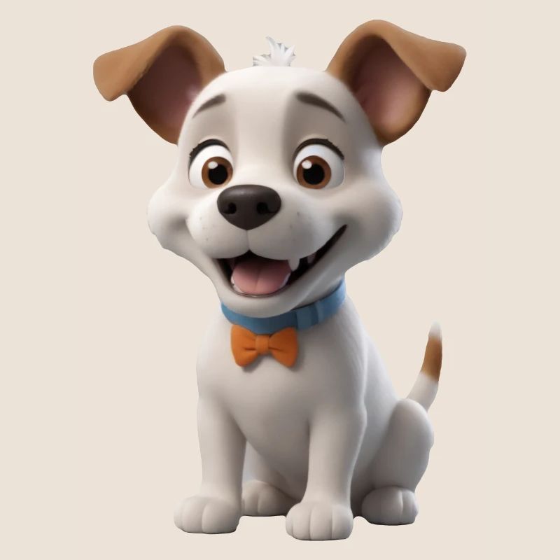 Cher chiot avec nœud papillon