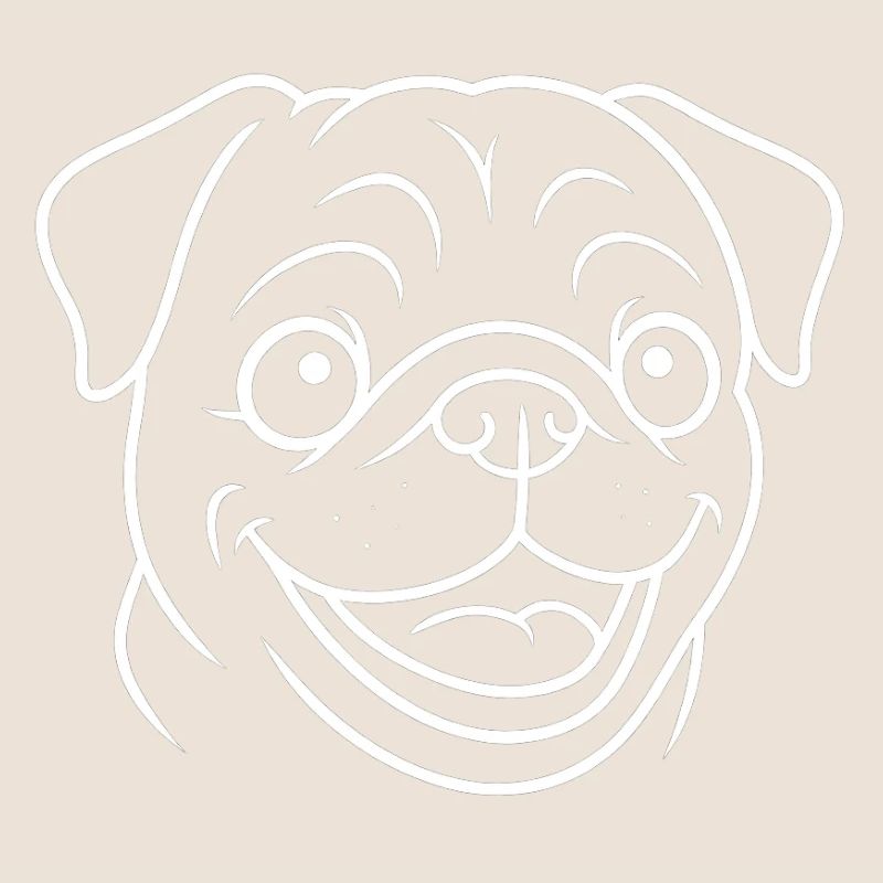 TinyPaws Black & White Edition Mops Style b