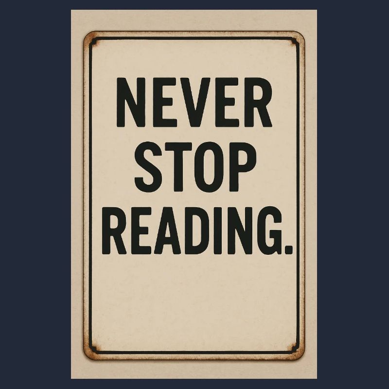 Never stop reading