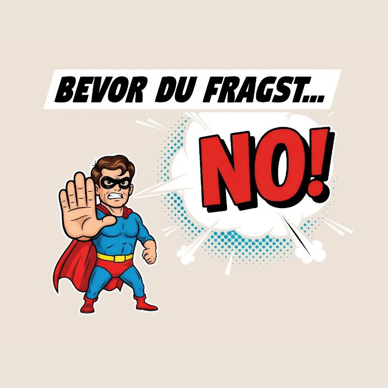 Superheldischer Warnhinweis Comic Design