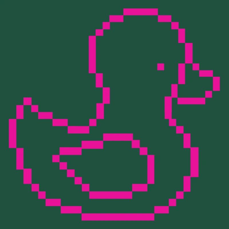 Pixel Duck Pink Pattern