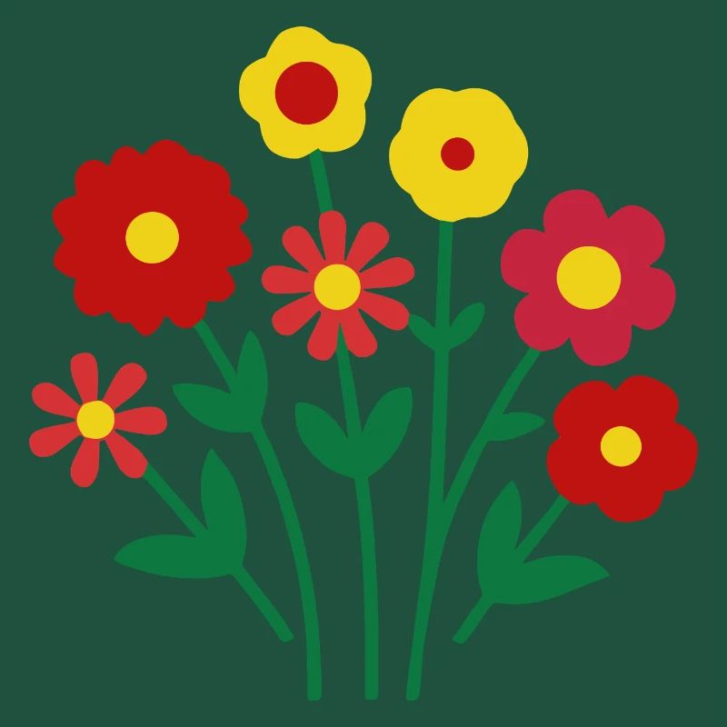 Fleurs colorées - Conception de fleurs joyeuses