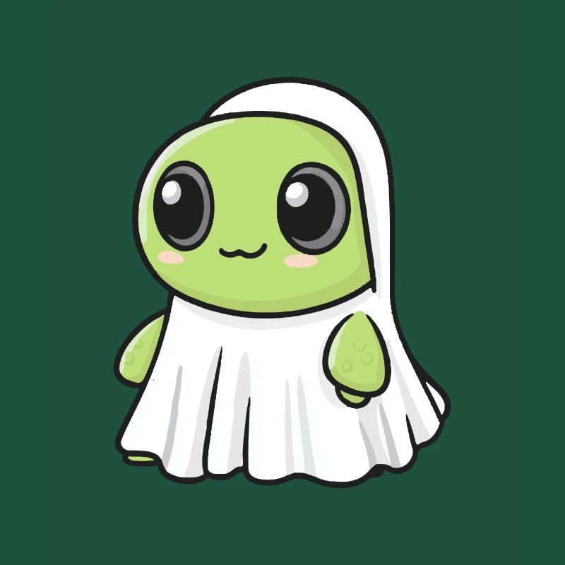 Turtle Halloween Comic Ghost