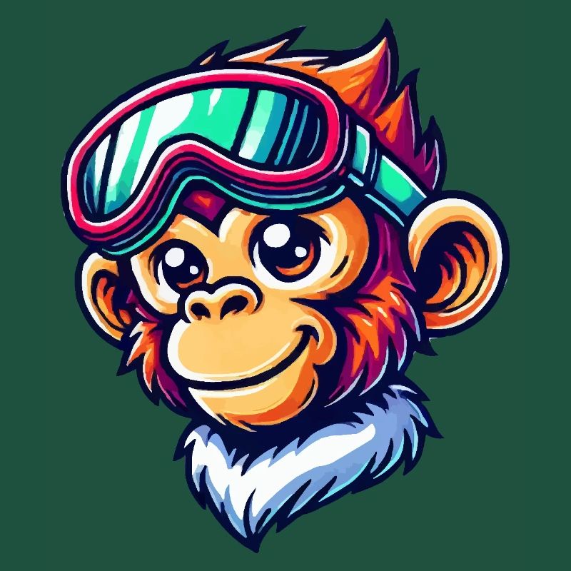 Monkey Ski Goggles Comic