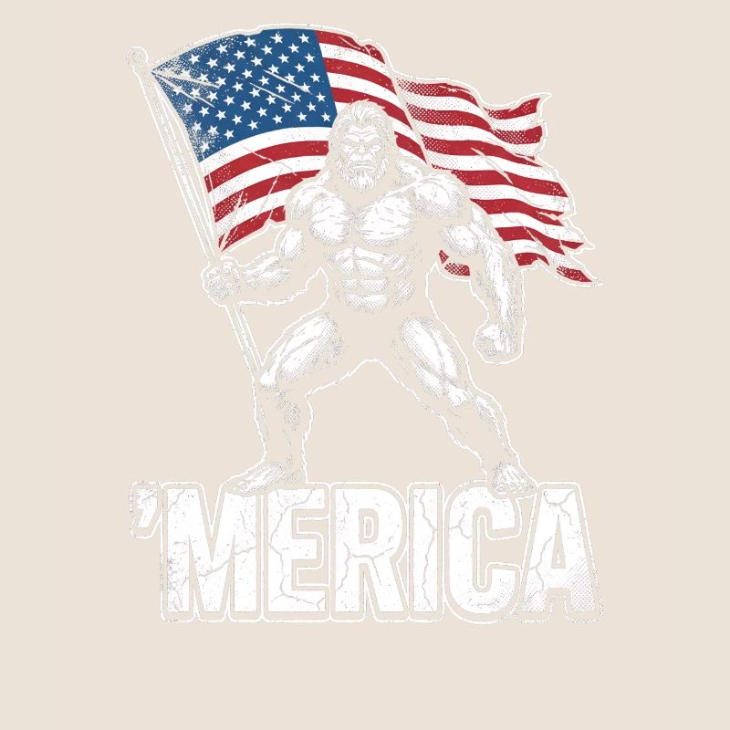 Amerika Bigfoot Lustiger Bigfoot zum 4. Juli Ameri