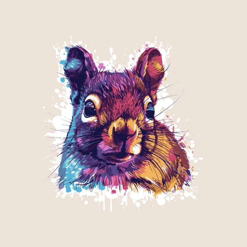 Farbkontrast Eichhörnchen PopArt