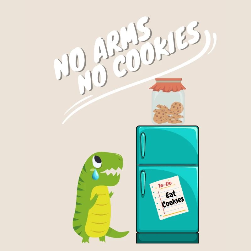 Pas de bras, pas de biscuits, drôle de dinosaure