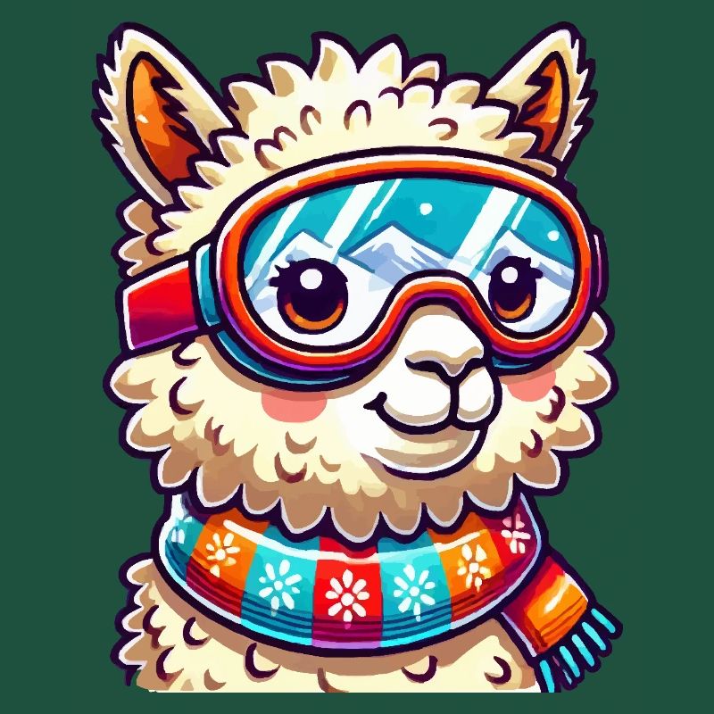 Llama Comic Ski Goggles