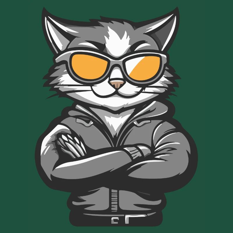Chat Bande Dessinée Cool