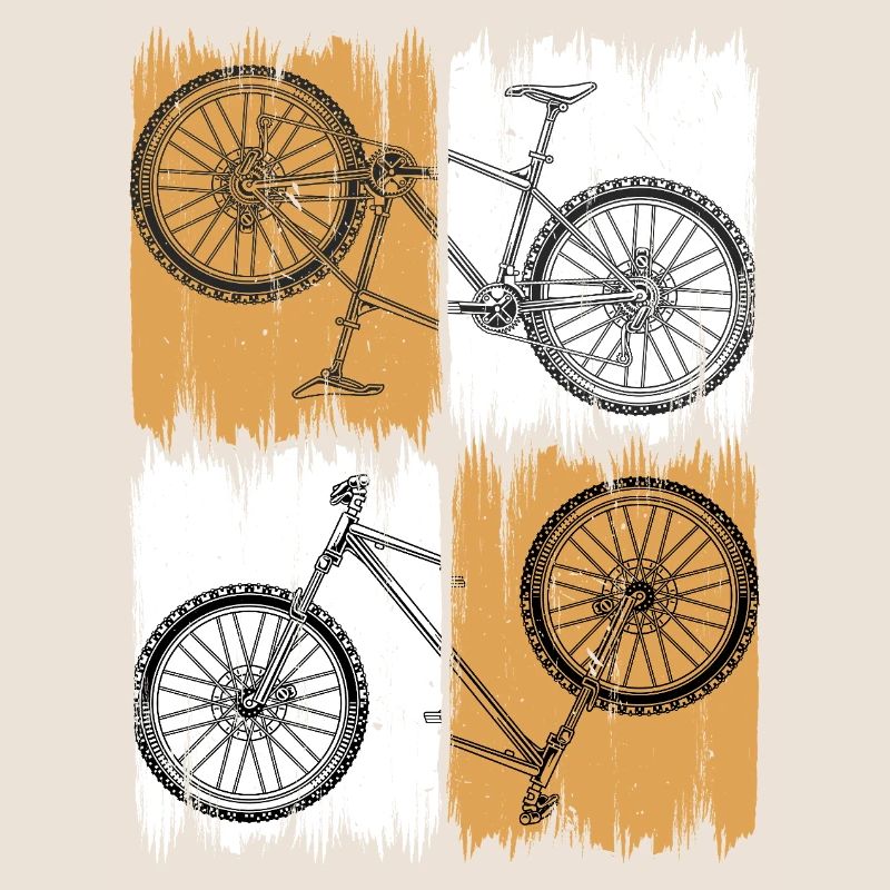 Grunge Split Bicycle Quad Artwork