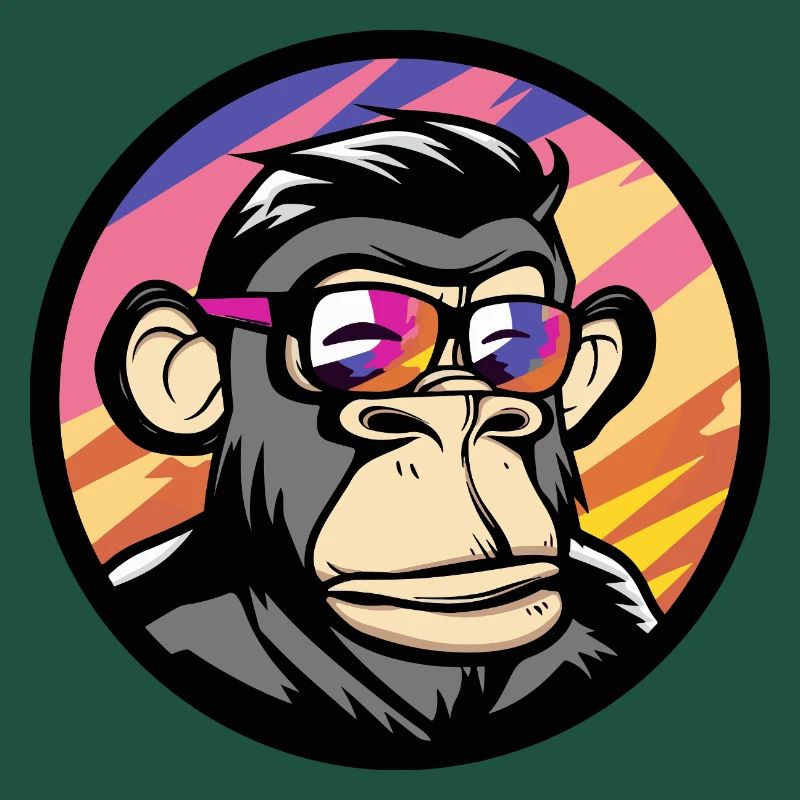 Affe Comic Cool Sommer