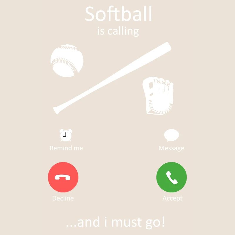 Softball ruft lustige eingehende Anrufe an
