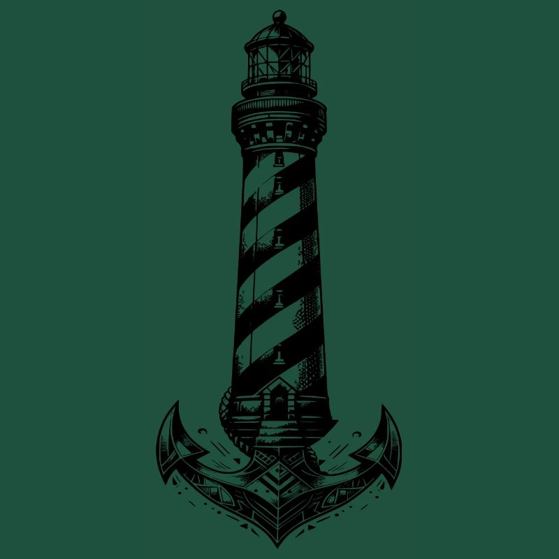 Conception d’ancre de phare côtier à rayures obliques