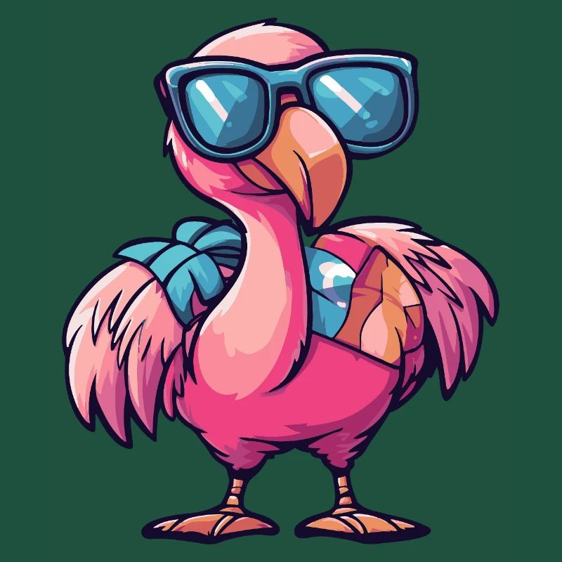 Flamingo Comic Cool Summer