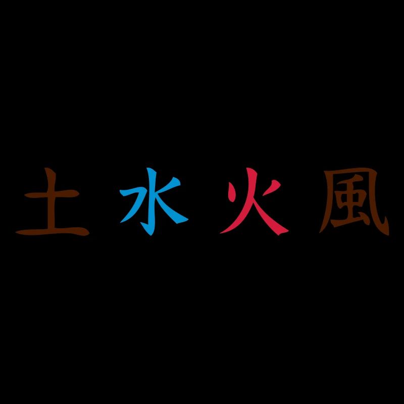 Chine japonaise de feu terre eau vent