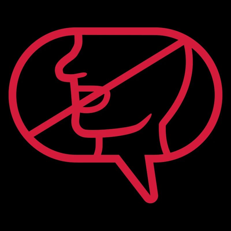 No Communicating Icon Speech Bubble