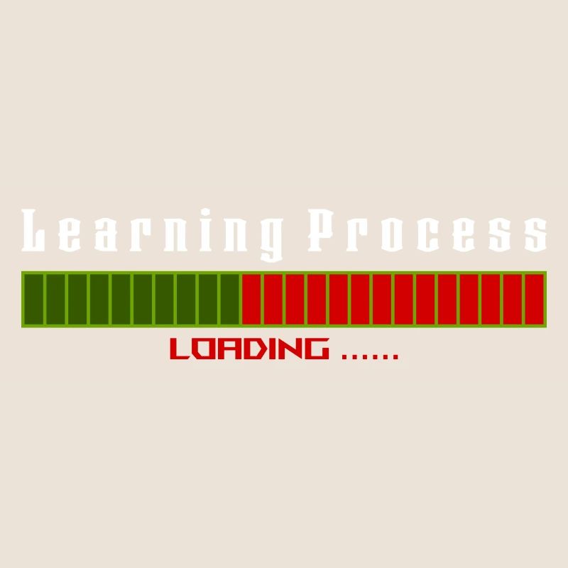 Learning Process Loading black shirt