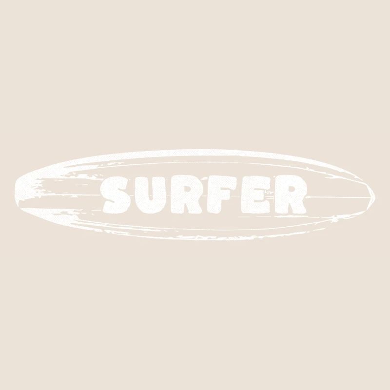 Surfeur sur planche de surf imprimé rétro